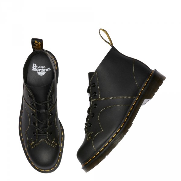 Buty Dr. Martens CHURCH MONKEY BOOTS Black Greasy 41089001
