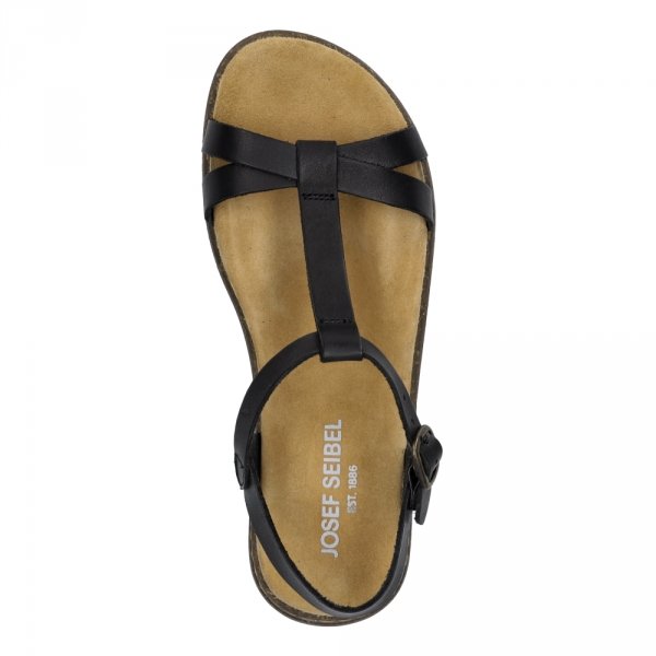 Sandały damskie Josef Seibel FABRICIA 01 skórzane czarny  74501 817 100