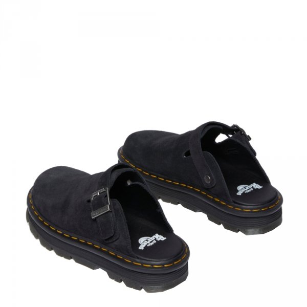 Półbuty Dr. Martens ZEBZAG MULE Black EH Suede 31657001