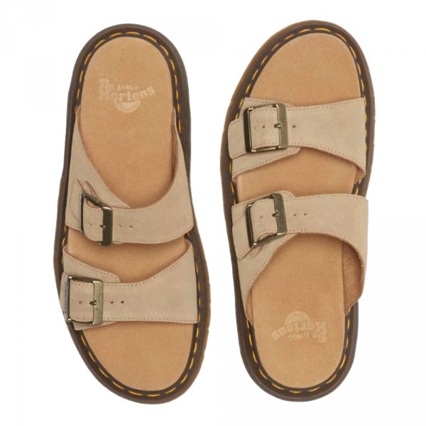 Klapki Dr. Martens JOSEF SLIDE Tan Bronx Suede 41083200
