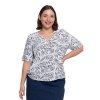 BLUZKA DAMSKA Z WISKOZY Z DEKOLTEM W SEREK BD3000-005