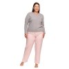 PIŻAMA DAMSKA W GROSZKI PLUS SIZE PDD6600-001 - AW2024/25
