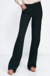 Nife Czarne spodnie typu bootcut - SD80