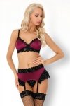 LivCo Corsetti Fashion Nahir Maroon zmysłowy komplet