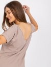Bluzka-RV-BZ-7544.00-ciemny bezowy rozmiar - M