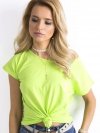 T-shirt-RV-BZ-4622.27-fluo zielony rozmiar - S