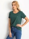 T-shirt-RV-TS-4838.17P-ciemny zielony rozmiar - XS