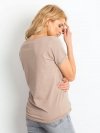 T-shirt-RV-TS-4838.09P-ciemny bezowy rozmiar - S
