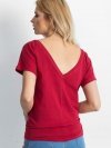T-shirt-RV-TS-4662.04X-bordowy rozmiar - S