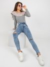 Spodnie jeans-NM-SP-H32.12X-niebieski rozmiar - M