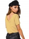 T-shirt-TP-TS-5480.97P-biało-żółty rozmiar - XL