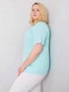 Bluzka-RV-BZ-6323.92-mietowy rozmiar - 2XL