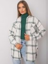 Koszula-TO-KS-0810-3.32-biało-zielony rozmiar - L/XL