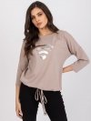 Bluzka-RV-BZ-7547.12P-ciemny bezowy rozmiar - S/M
