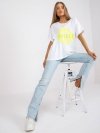 T-shirt-DHJ-TS-6860.26X-biało-żółty rozmiar - ONE SIZE
