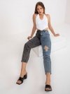 Spodnie jeans-RO-SP-PNT-01-1.70-czarno-niebieski rozmiar - 34