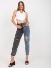 Spodnie jeans-RO-SP-PNT-01-1.70-czarno-niebieski rozmiar - 36