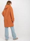 Płaszcz-RV-PL-8449.98P-ciemny pomarańczowy rozmiar - L/XL