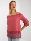 Bluzka-LK-BZ-506188.32X-ciemny różowy rozmiar - 42