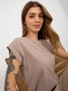 T-shirt-RV-TS-4833.22X-ciemny bezowy rozmiar - S