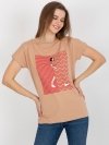 T-shirt-FA-TS-8406.82P-camelowy rozmiar - ONE SIZE