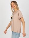 Bluzka-LK-BZ-509251.26X-beżowy rozmiar - ONE SIZE