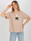 Bluzka-LK-BZ-509251.26X-beżowy rozmiar - ONE SIZE
