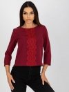 Bluzka-LK-BZ-506524.43P-bordowy rozmiar - 36