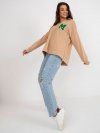 Bluzka-LK-BZ-509270.43-camelowy rozmiar - ONE SIZE