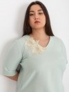 Bluzka-LK-BZ-506692.32-mietowy rozmiar - 48