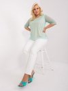 Bluzka-LK-BZ-506730.64P-mietowy rozmiar - 46