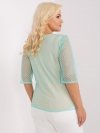 Bluzka-LK-BZ-506730.64P-mietowy rozmiar - 46