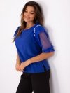 Bluzka-LK-BZ-506682.26P-kobaltowy rozmiar - 38