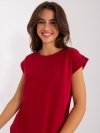 T-shirt-RV-TS-4833.00X-bordowy rozmiar - S