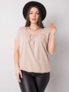 T-shirt-RV-TS-6320.85P-beżowy rozmiar - 3XL