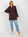 Płaszcz-LK-PL-509128.19-ciemny brązowy rozmiar - ONE SIZE