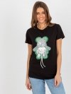 T-shirt-FA-TS-8500.19P-czarno-zielony rozmiar - ONE SIZE