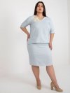 Bluzka-LK-BZ-506692.32-jasny niebieski rozmiar - 48