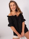 Bluzka-LK-BZ-509355.68P-czarny rozmiar - S/M