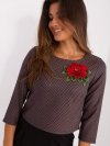 Bluzka-LK-BZ-506494.50P-granatowy rozmiar - 36