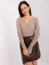 Bluzka-RV-BZ-9209.64-ciemny bezowy rozmiar - L/XL