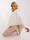 Poncho-AT-PN-2347.68-ecru rozmiar - ONE SIZE