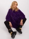 Poncho-AT-PN-2347.68-ciemny fioletowy rozmiar - ONE SIZE