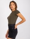 T-shirt-RV-TS-4623.99-ciemny khaki rozmiar - XS