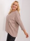 Bluzka-RV-BZ-9088.53P-ciemny bezowy rozmiar - ONE SIZE