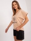 Bluzka-FA-BZ-9343.38-camelowy rozmiar - ONE SIZE