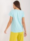 T-shirt-RV-TS-9648.98-mietowy rozmiar - S/M