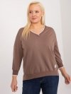 Bluzka-RV-BZ-9343.33-brązowy rozmiar - ONE SIZE