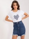 T-shirt-RV-TS-9667.19-biało-granatowy rozmiar - S/M