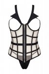Laura Beige/Beżowy zmysłowy gorset LivCo Corsetti Fashion  rozmiar - L/XL